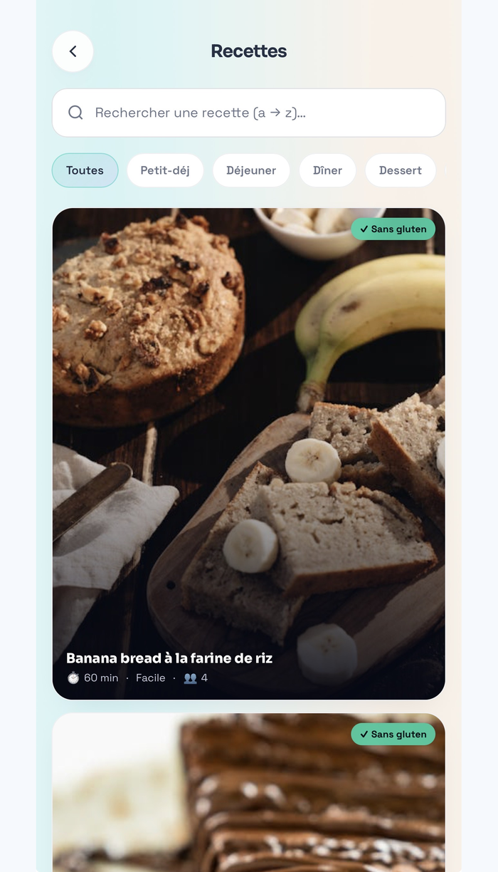 Recettes sans gluten
